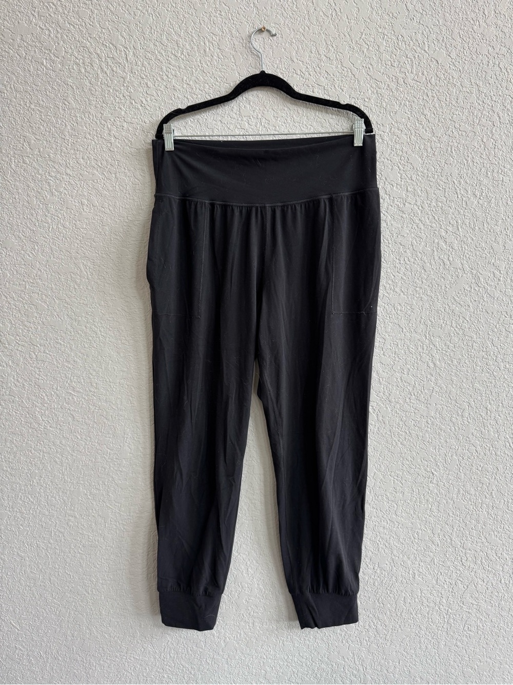 Athleta Black High-Waist Track Joggers